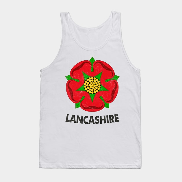 Lancashire / Retro County Design Tank Top by DankFutura